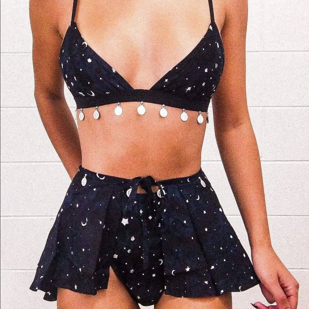 Her Pony Galaxy Navy and Silver Jingle Bralette